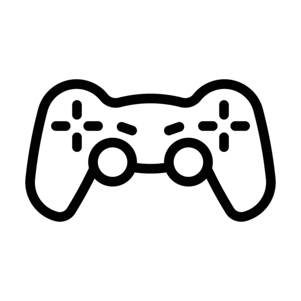Gamepad Vector Thick Line Icon Personal Commercial Use — 스톡 벡터