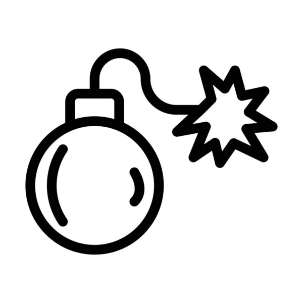 Bomb Vector Thick Line Icon Für Den Persönlichen Und Kommerziellen — Stockvektor