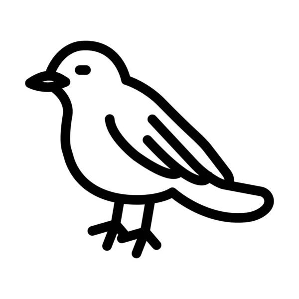 Kişisel Ticari Kullanım Için Kuş Vektörü Kalın Çizgi Simgesi — Stok Vektör