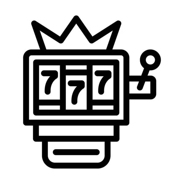 Jackpot Machine Vector Thick Line Icon Personal Commercial Use — 스톡 벡터
