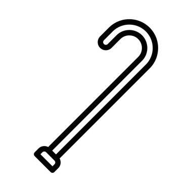 Yürüyen Çubuk Vektör Kalın Çizgi Kişisel ve Ticari Kullanım Simgesi