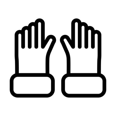 Çiftçi Eldiven Kalın Çizgi Simgesi Kişisel ve Ticari Kullanım İçin