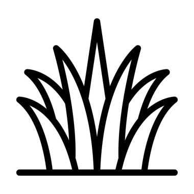 Kişisel ve ticari kullanım için Çim Vektörü Kalın Çizgi Simgesi