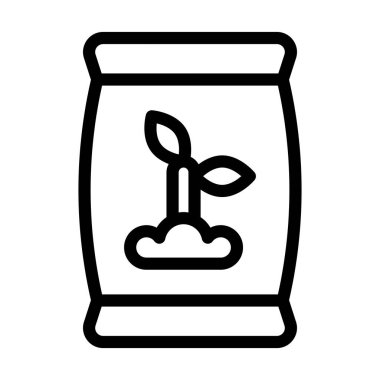 Kişisel ve Ticari Kullanım İçin Gübre Vektörü Kalın Çizgi Simgesi