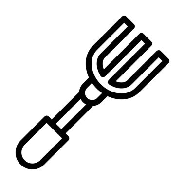 Kişisel ve ticari kullanım için Garden Fork Vector Kalın Çizgi Simgesi