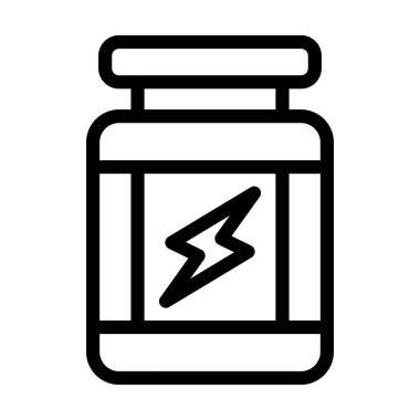 Kişisel ve ticari kullanım için Protein Vektörü Kalın Çizgi Simgesi