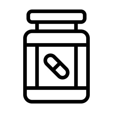 Kişisel ve ticari kullanım için Whey Vector Kalın Çizgi Simgesi