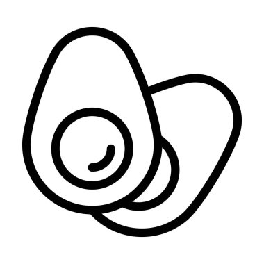 Kaynamış Yumurta Vektörü Kalın Çizgi Simgesi Kişisel ve Ticari Kullanım İçin