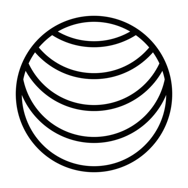 Fitball Vector Thick Line Icon Personal Commercial Use — стоковый вектор