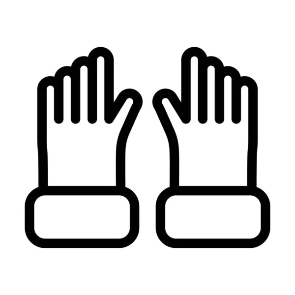 Farmer Glove Vector Thick Line Icon Personal Commercial Use — 스톡 벡터