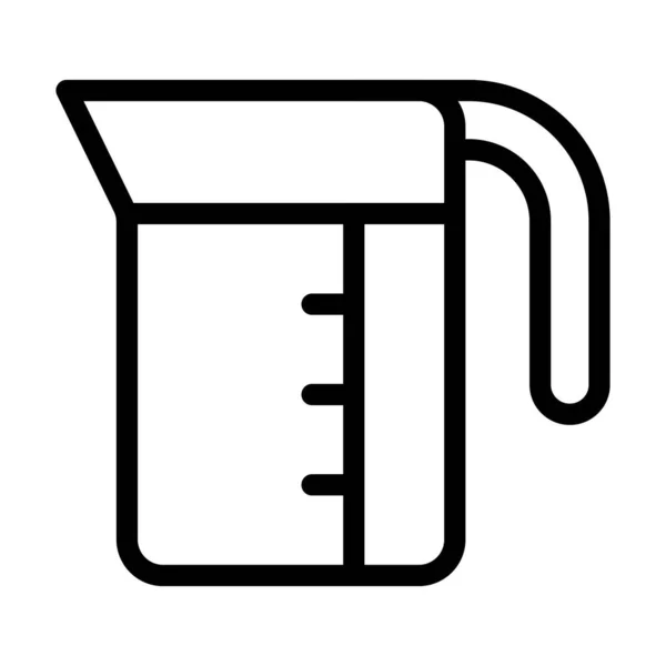 Measuring Cup Vector Thick Line Icon Für Den Persönlichen Und — Stockvektor