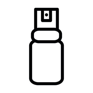 Kişisel ve ticari kullanım için Biber gazı sıkma vektörü kalınlığı çizgi simgesi