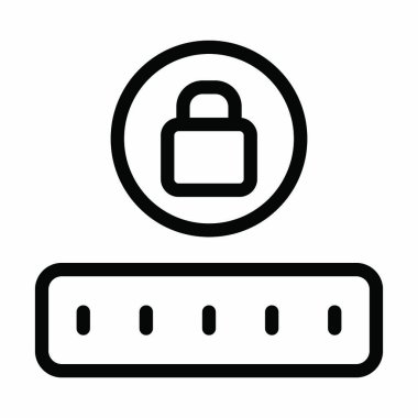 Kişisel ve Ticari Kullanım İçin Parola Vektörü Kalın Çizgi Simgesi