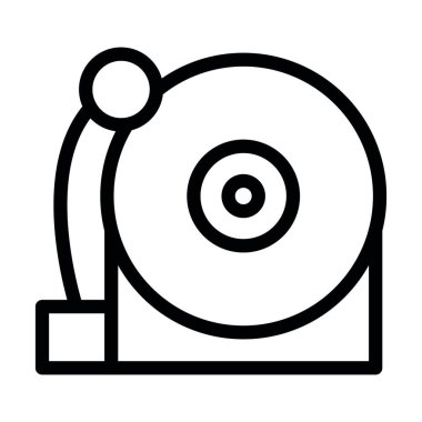 Kişisel ve ticari kullanım için Yangın Alarmı Vektör Kalın Hat Simgesi Simgesi