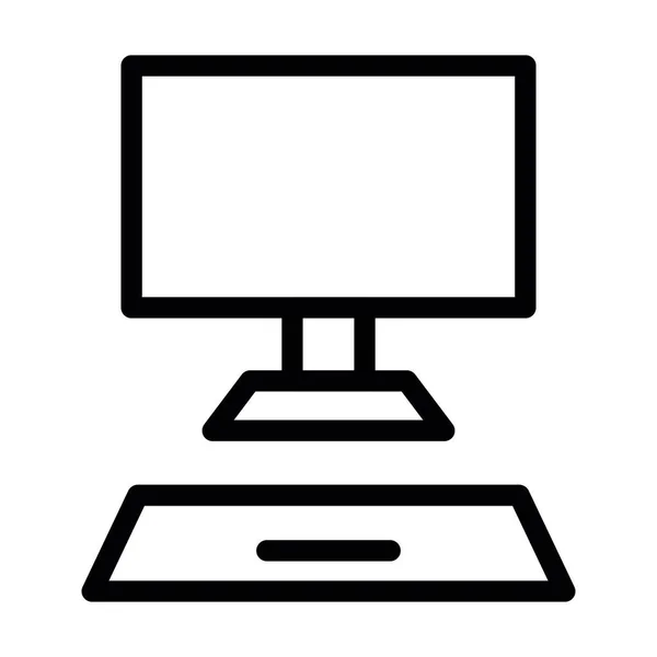 Значок Толстая Линия Вектора Компьютера Личного Коммерческого Использования — стоковое фото