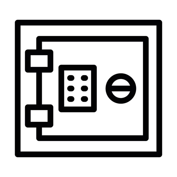 Иконка Strongbox Vector Thick Line Личного Коммерческого Использования — стоковое фото