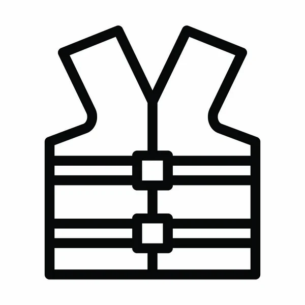 Ikon Garis Tebal Vest Vector Untuk Penggunaan Pribadi Dan Komersial — Stok Foto