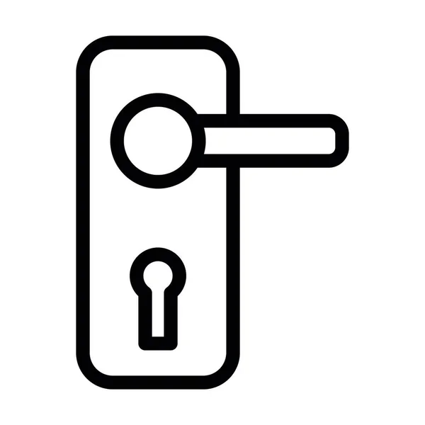 Door Knob Vector Thick Line Icon Personal Commercial Use — Stock Photo, Image