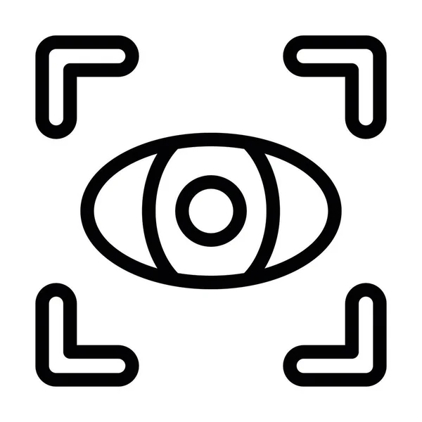 Значок Вектора Сканера Сетчатки Толстая Линия Личного Коммерческого Использования — стоковое фото