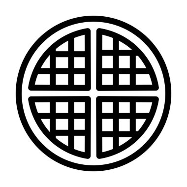 Kişisel ve ticari kullanım için Waffle Vektör Kalın Çizgi Simgesi
