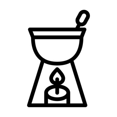 Kişisel ve ticari kullanım için Fondü Vektör Kalın Çizgi Simgesi