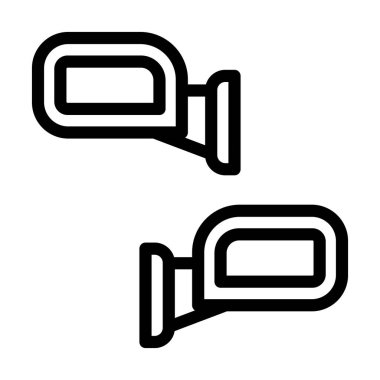 Kişisel ve Ticari Kullanım İçin Ayna Vektörü Kalın Çizgi Simgesi