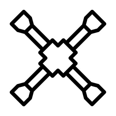 Kişisel ve ticari kullanım için Kalın çizgi simgesini sürükle