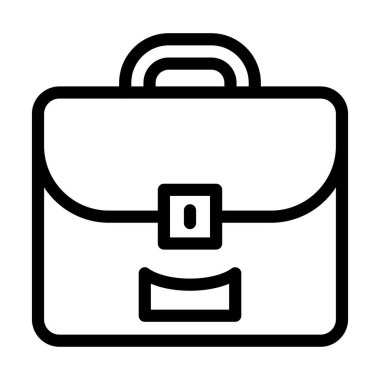 Kişisel ve Ticari Kullanım İçin Evrak Çantası Vektör Kalın Çizgi Simgesi