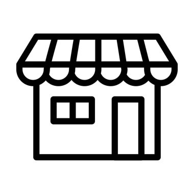 Kişisel ve ticari kullanım için Pazar Vektörü Kalın Çizgi Simgesi