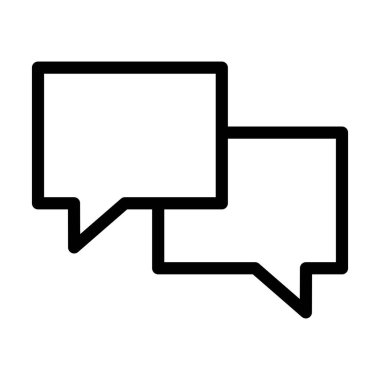 Kişisel ve Ticari Kullanım İçin Sohbet Vektörü Kalın Çizgi Simgesi