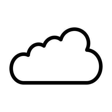 Kişisel ve ticari kullanım için Bulut Vektörü Kalın Çizgi Simgesi