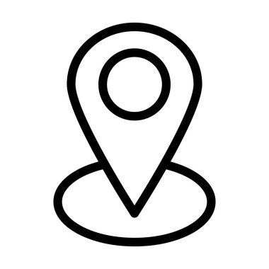 Kişisel ve ticari kullanım için Konum Vektör Kalın Çizgi Simgesi