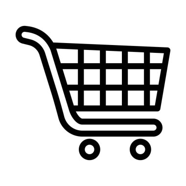 Kişisel ve ticari kullanım için Alışveriş Vektörü Kalın Çizgi Simgesi