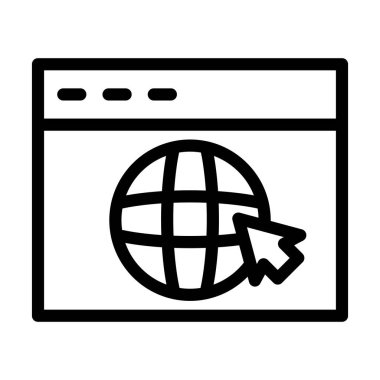 Kişisel ve ticari kullanım için Tarayıcı Vektör Kalın Çizgi Simgesi