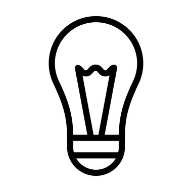 Kişisel ve ticari kullanım için Ampul Vektörü Kalın Çizgi Simgesi