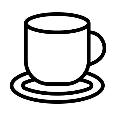 Kişisel ve ticari kullanım için Mug Vektör Kalın Çizgi Simgesi