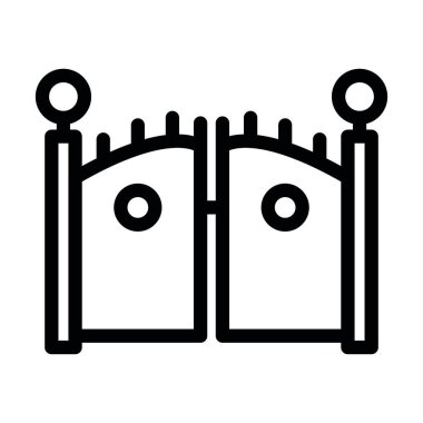 Kişisel ve ticari kullanım için Geçit Vektörü Kalın Çizgi Simgesi