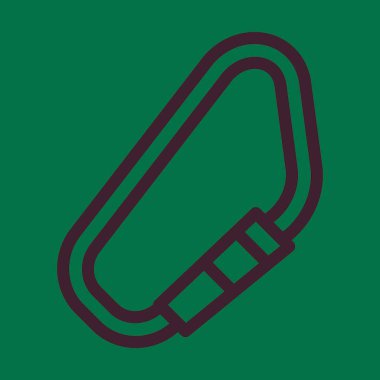 Carabiner Vektör Kalın Çizgi Kişisel ve Ticari Kullanım Simgesi