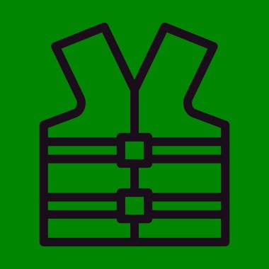 Can yeleği Kalın çizgi simgesi Kişisel ve ticari kullanım için