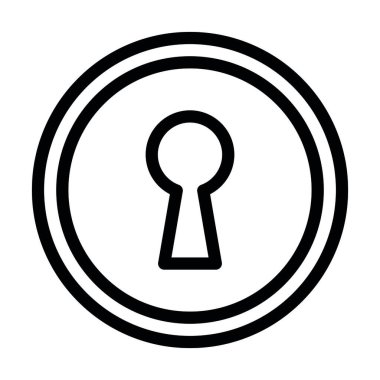 Kişisel ve ticari kullanım için Anahtar Deliği Vektör Kalın Çizgi Simgesi