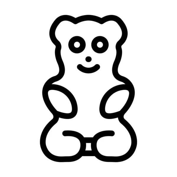 Толстая Икона Медвежьего Вектора Личного Коммерческого Использования — стоковый вектор