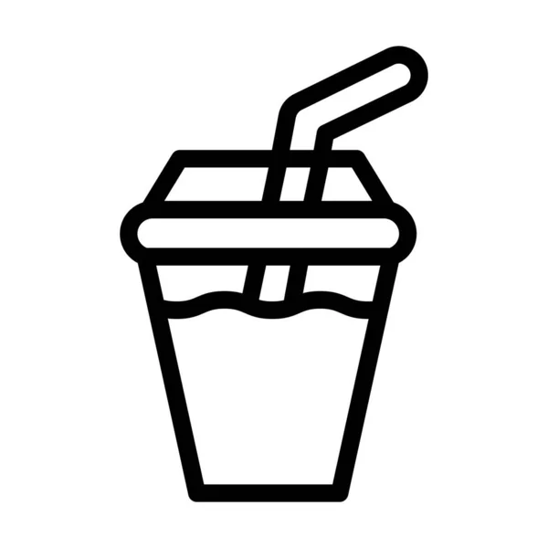 Bubble Tea Vector Thick Line Icon Für Den Persönlichen Und — Stockvektor