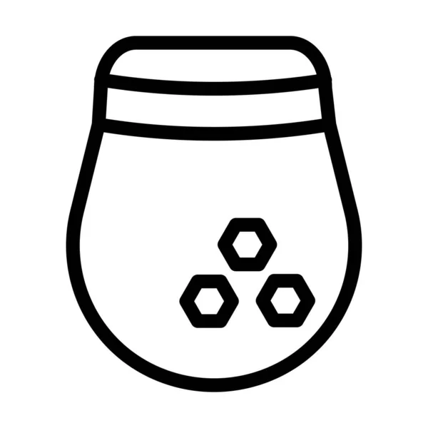 Honey Jar Vector Vastagvonalas Ikon Személyes Kereskedelmi Használatra — Stock Vector