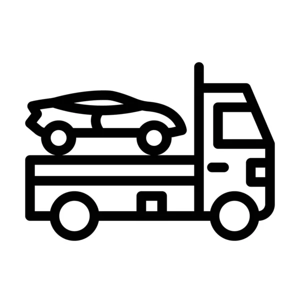 Abschleppfahrzeug Vector Thick Line Icon Für Den Persönlichen Und Gewerblichen — Stockvektor