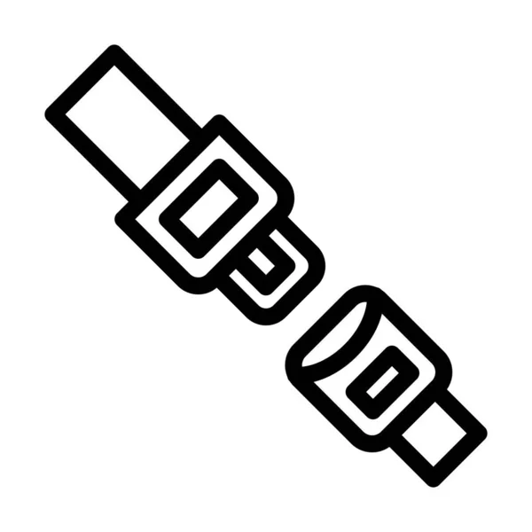 Cinturón Seguridad Vector Thick Line Icono Para Uso Personal Comercial — Vector de stock