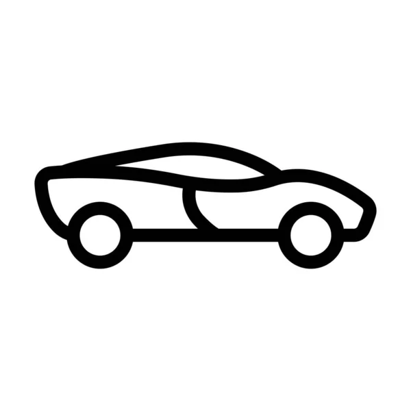 Ikon Garis Tebal Vektor Mobil Untuk Penggunaan Pribadi Dan Komersial - Stok Vektor