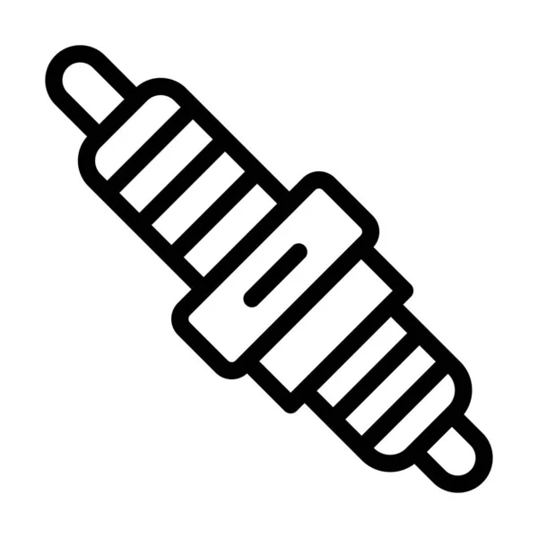 Spark Plug Vector Thick Line Icon Personal Commercial Use — 스톡 벡터