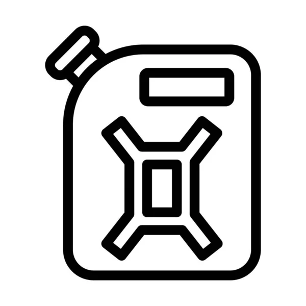 Gas Kann Vector Thick Line Icon Für Den Persönlichen Und — Stockvektor