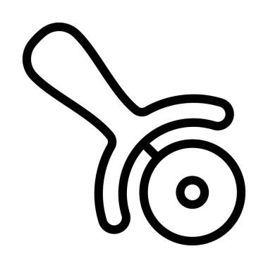 Tekerlekli Bıçak Vector Kalın Çizgi Simgesi Kişisel ve Ticari Kullanım İçin