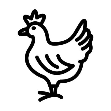 Kişisel ve ticari kullanım için Hen Vektör Kalın Çizgi Simgesi